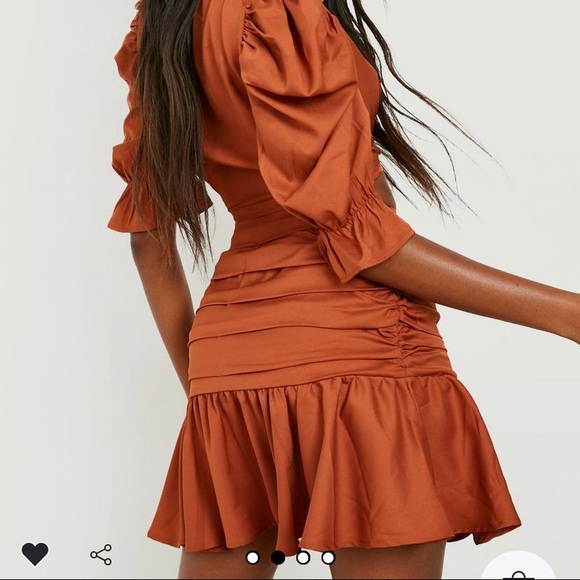 Boohoo Dresses & Skirts - Boohoo puff sleeves too and mini skirt